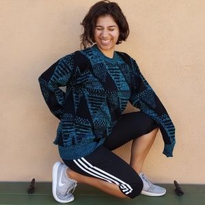 🌻VINTAGE green and black SWEATER🌻